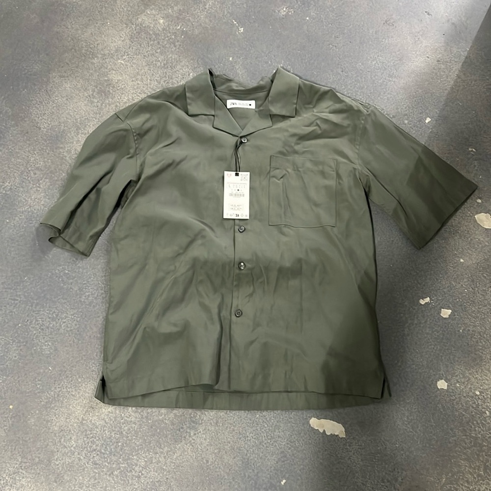 Button down short sleeve top